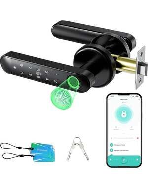 Fingerprint Door Lock Biometric Door Knob with Keypad Keyless Entry